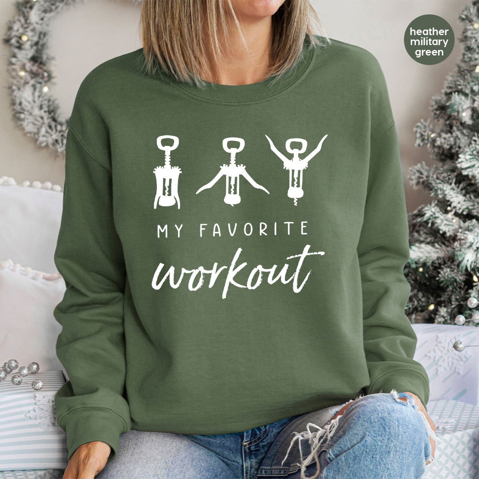Wine Favorite Workout Sweatshirt