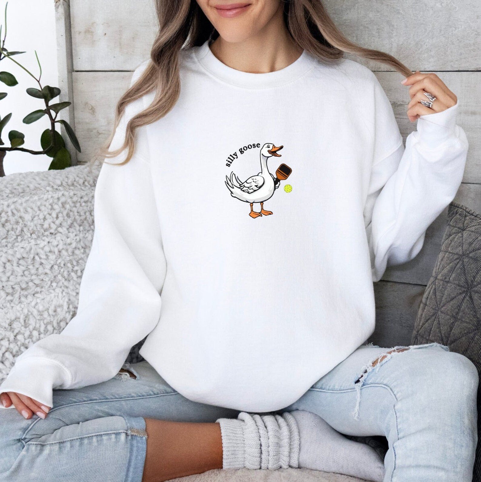 Silly Goose Graphic Pickleballer Sweatshirt
