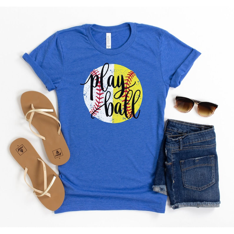 Play Baseball and Softball  T-Shirts