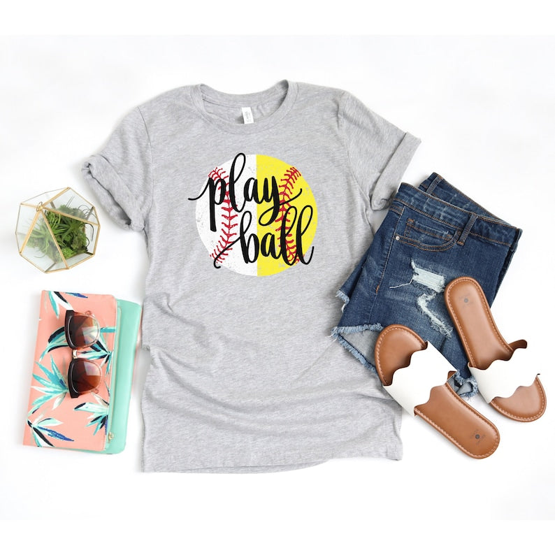 Play Baseball and Softball  T-Shirts