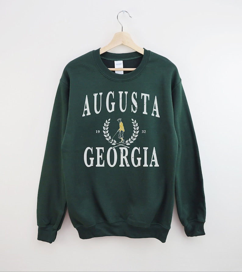 Augusta Georgia Vintage Style Golf Sweatshirt