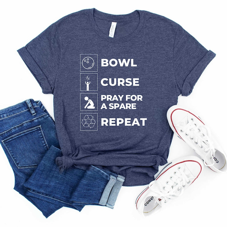 Bowl Curse Pray Bowling T-shirt