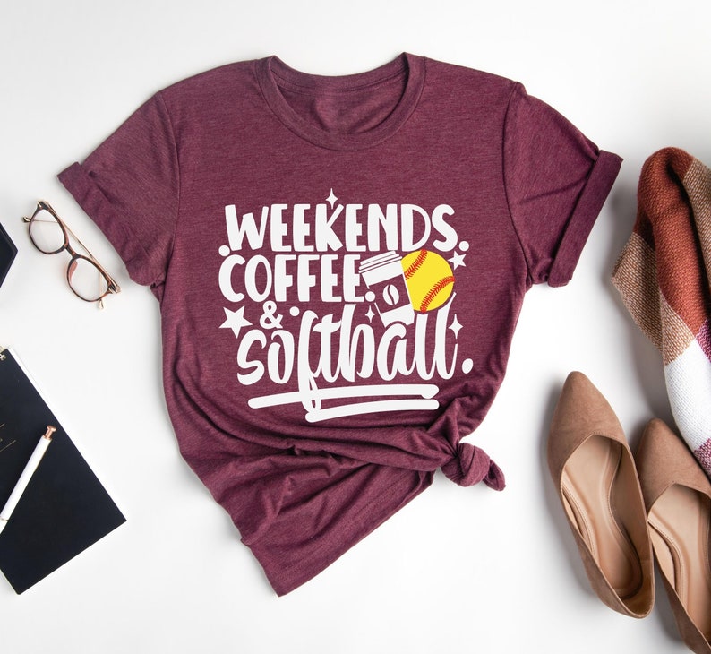 Weekends Coffee & Softball T-shirt