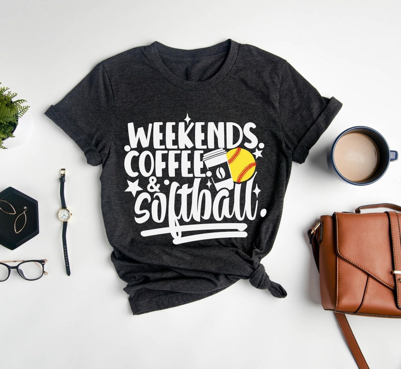 Weekends Coffee & Softball T-shirt