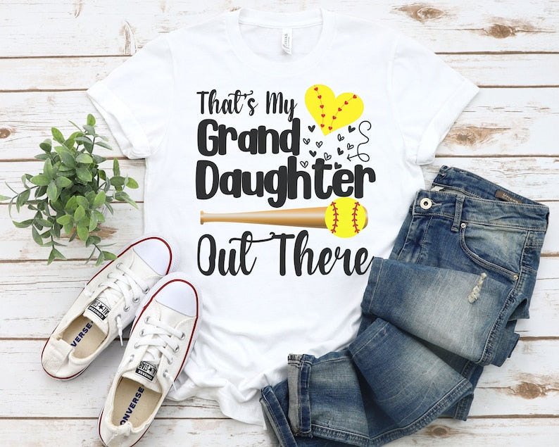 That's My Grand Daughter Softball T-shirt