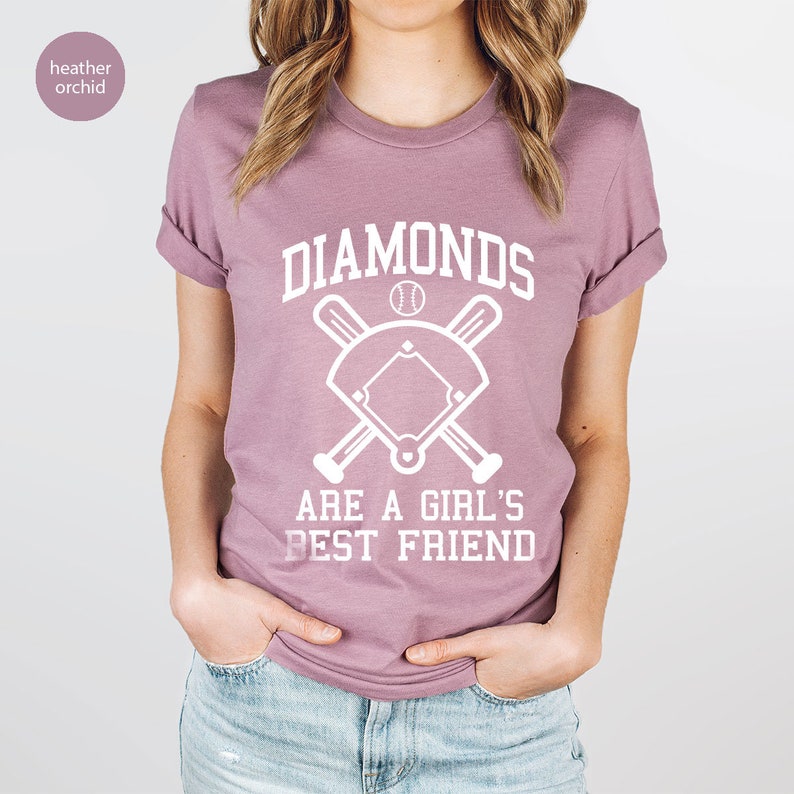 Diamonds Are A Girls Best Friend Softball T-shirt