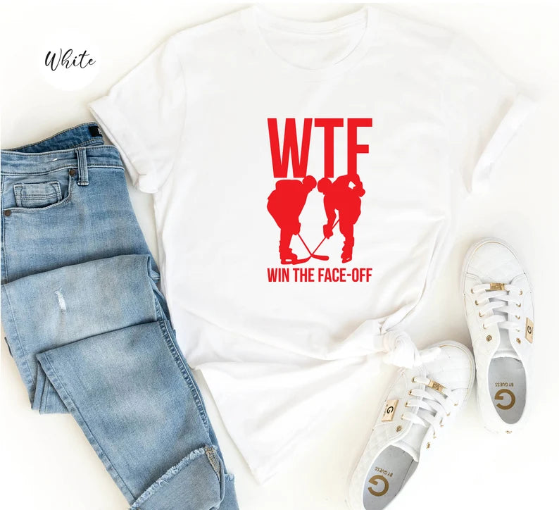 WTF Win The Face-off Hockey T-shirt
