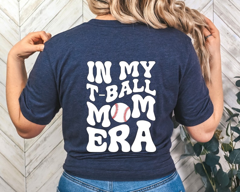 In My T - Ball Mom Era T-Shirt,Customized Your Name And Number