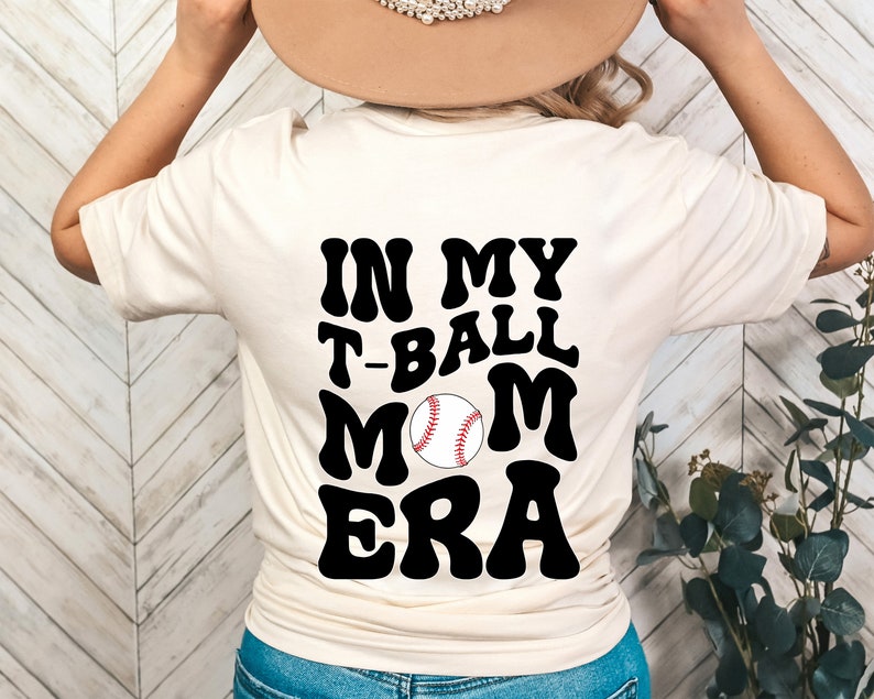In My T - Ball Mom Era T-Shirt,Customized Your Name And Number
