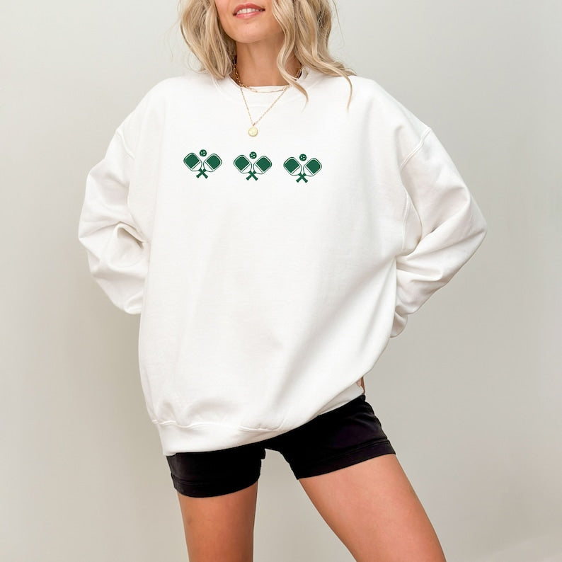 Pickleball Paddle and Balls Sweatshirt