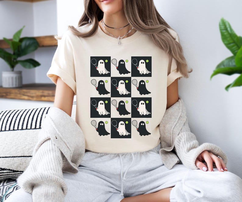 Spooky Tennis Lover Tennis T-shirts