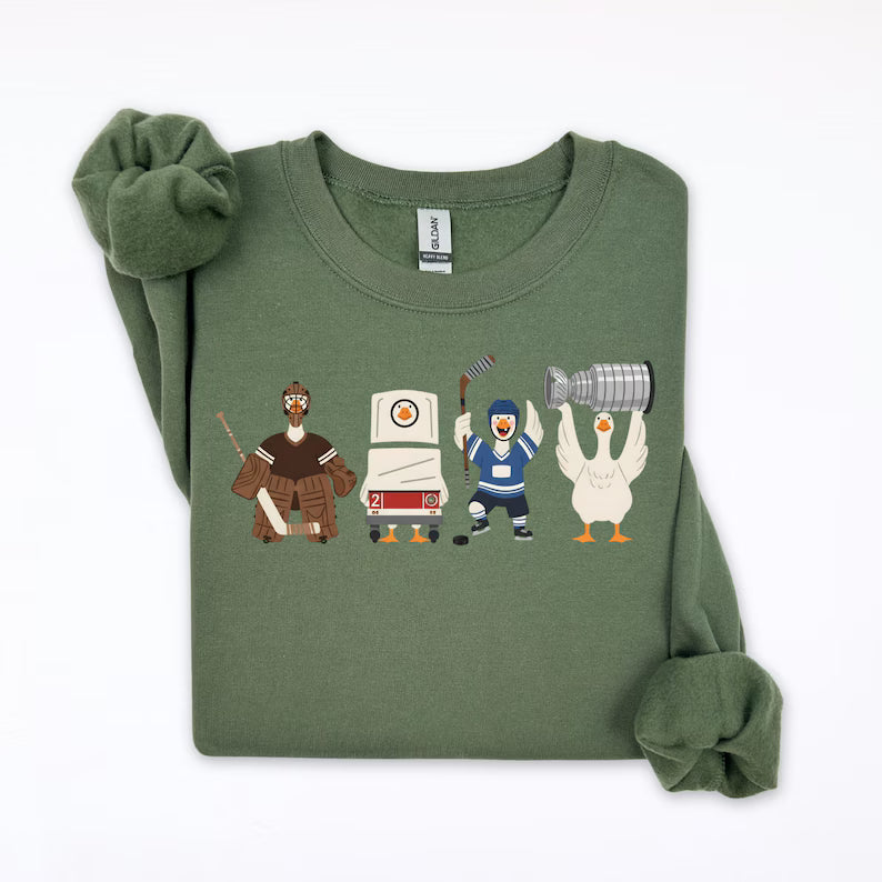 Funny Hockey Goose Sweatshirt