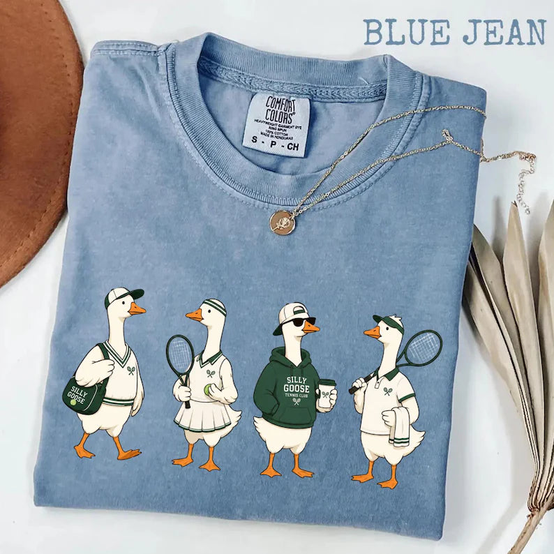 Comfort Colors® Funny Tennis Player,Silly Goose Tennis T-Shirt