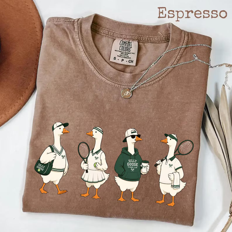 Comfort Colors® Funny Tennis Player,Silly Goose Tennis T-Shirt