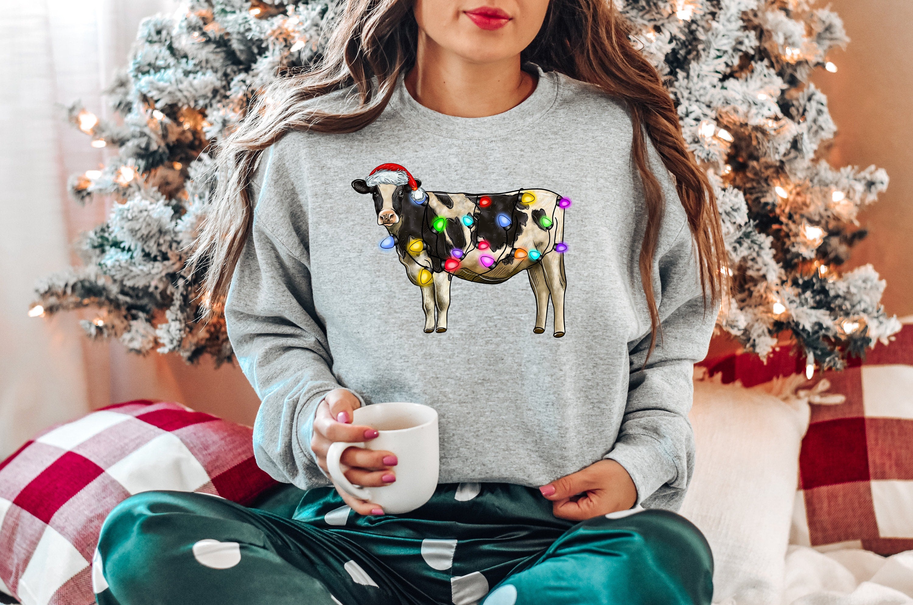 Cute Cow Christmas Sweatshirt