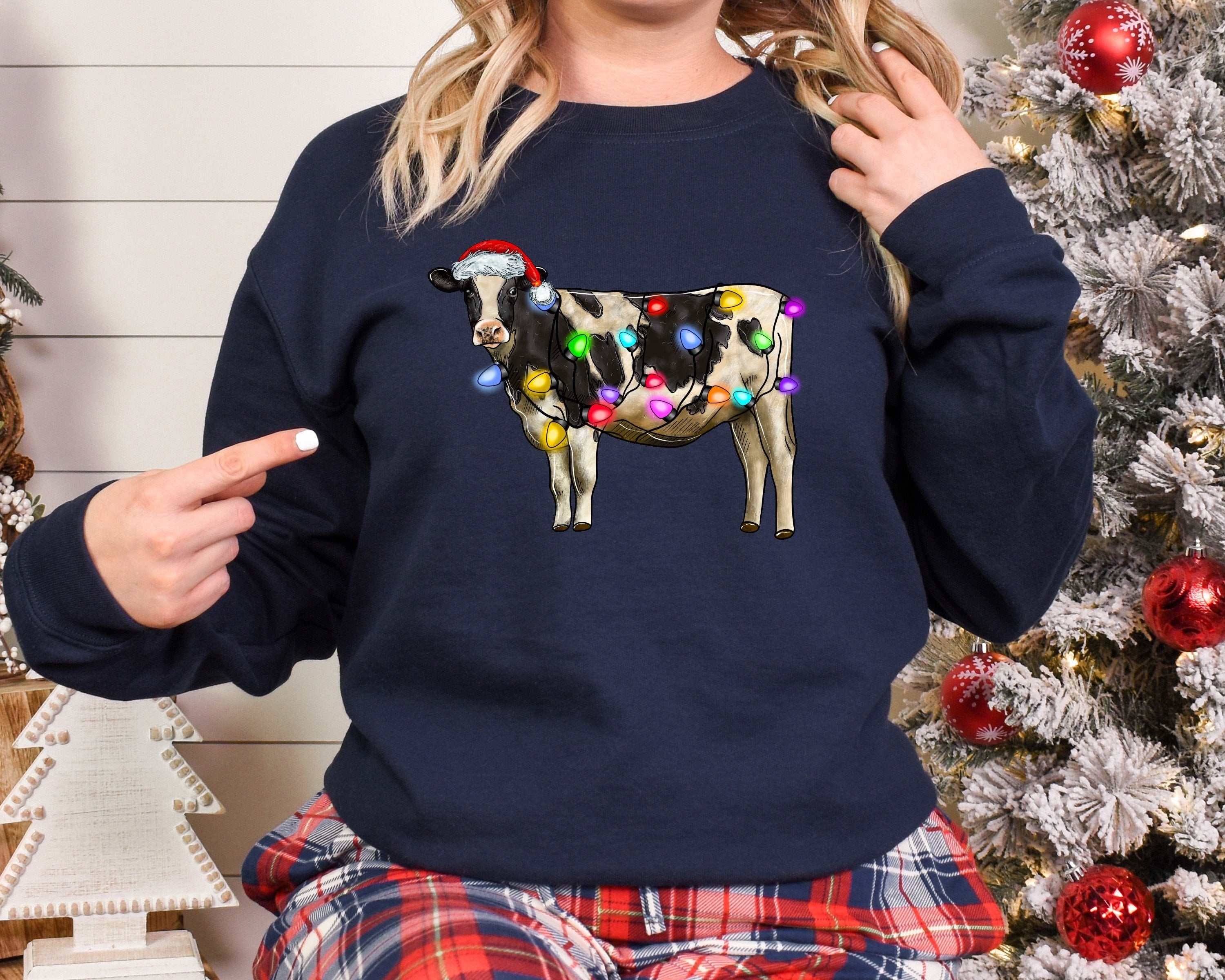 Cute Cow Christmas Sweatshirt