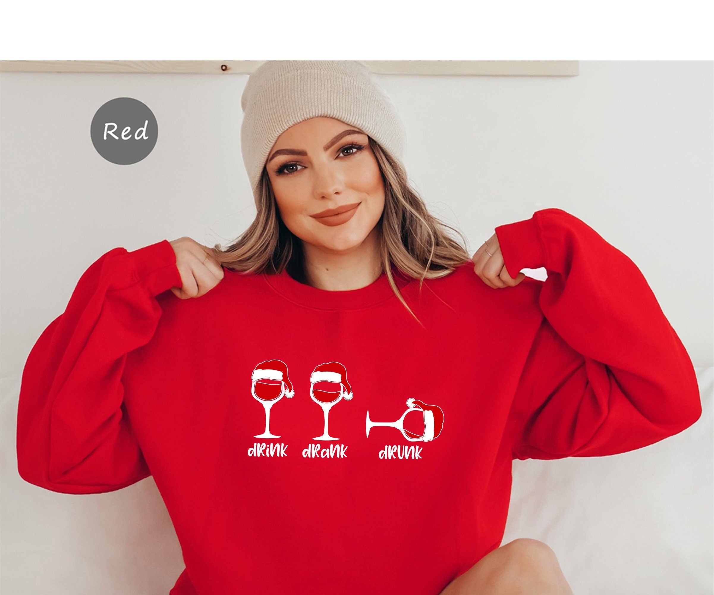 Christmas Wine Glasses Sweatshirt