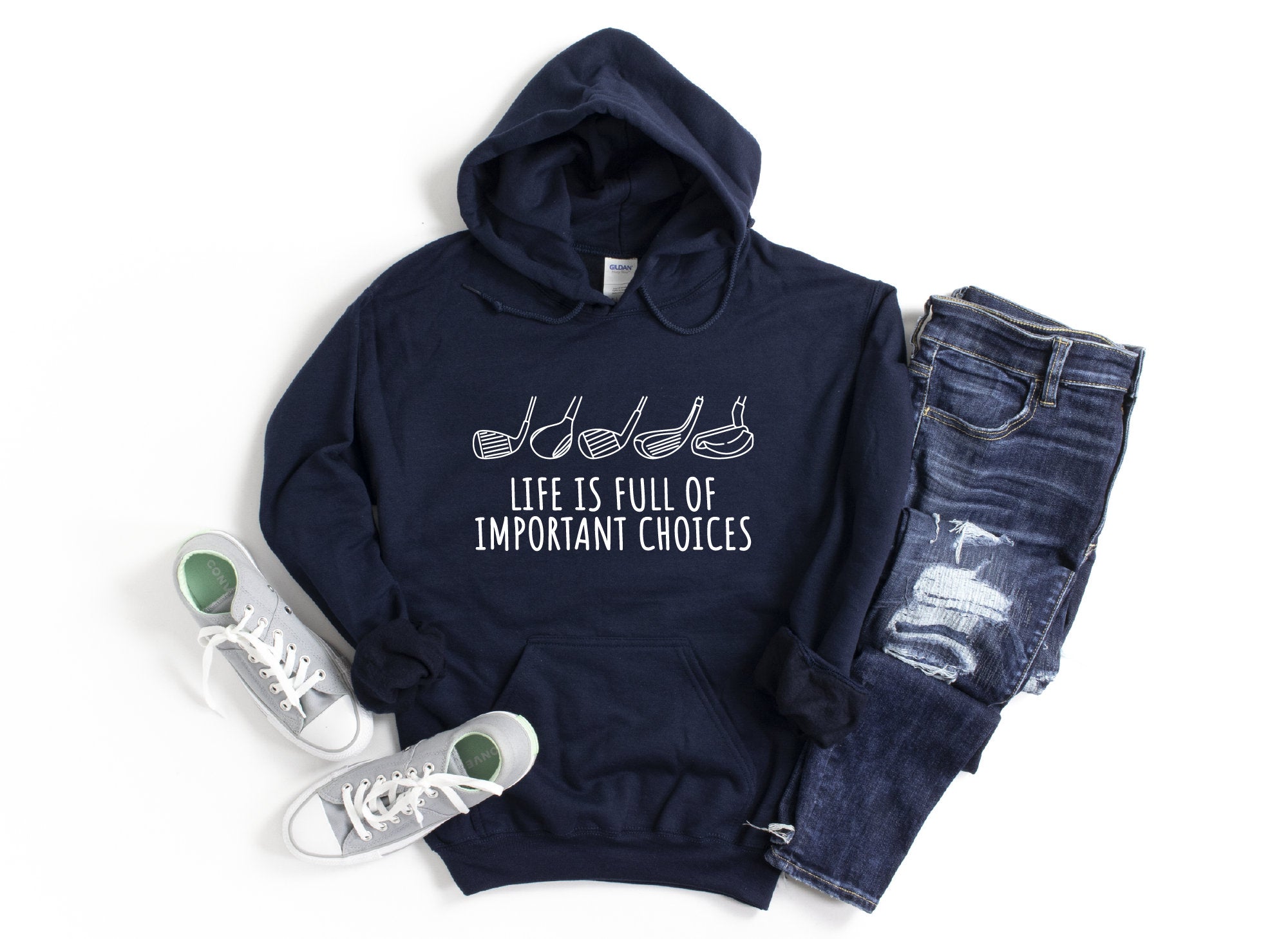 Life Is Full Of Important Choices,Golf Hoodie