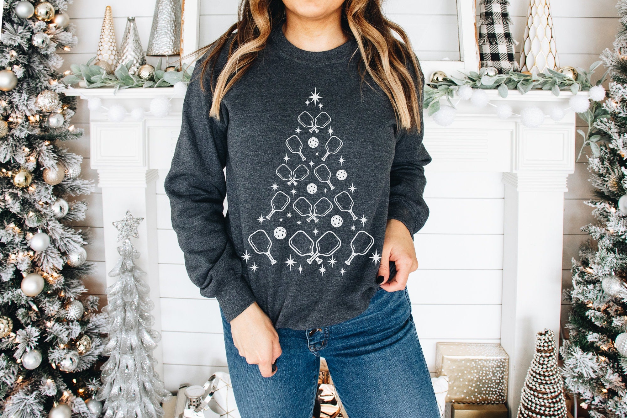 Pickleball Christmas Sweatshirt