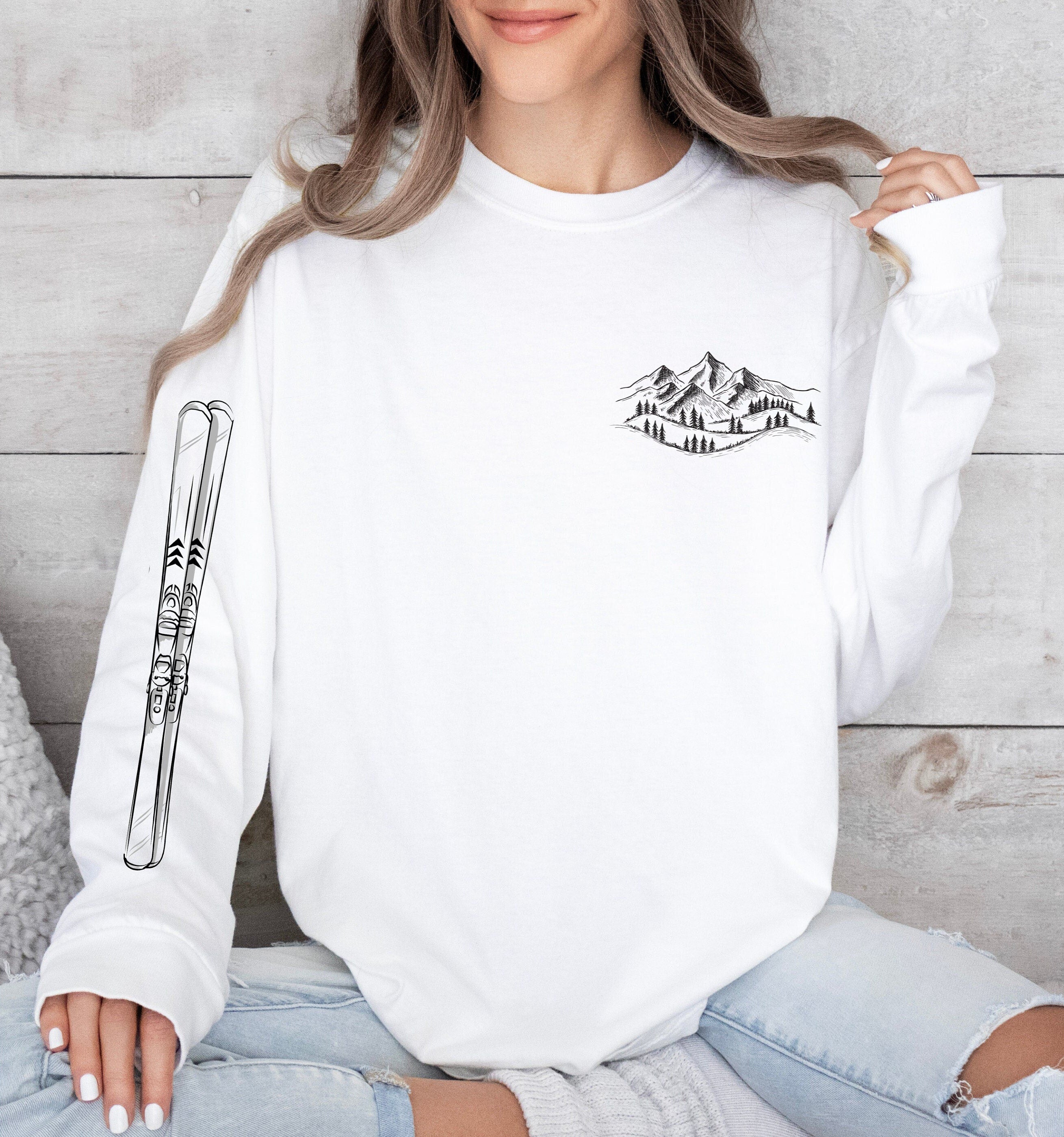 Outdoorsy Lover Prays for Snow,Skiing Sweatshirt