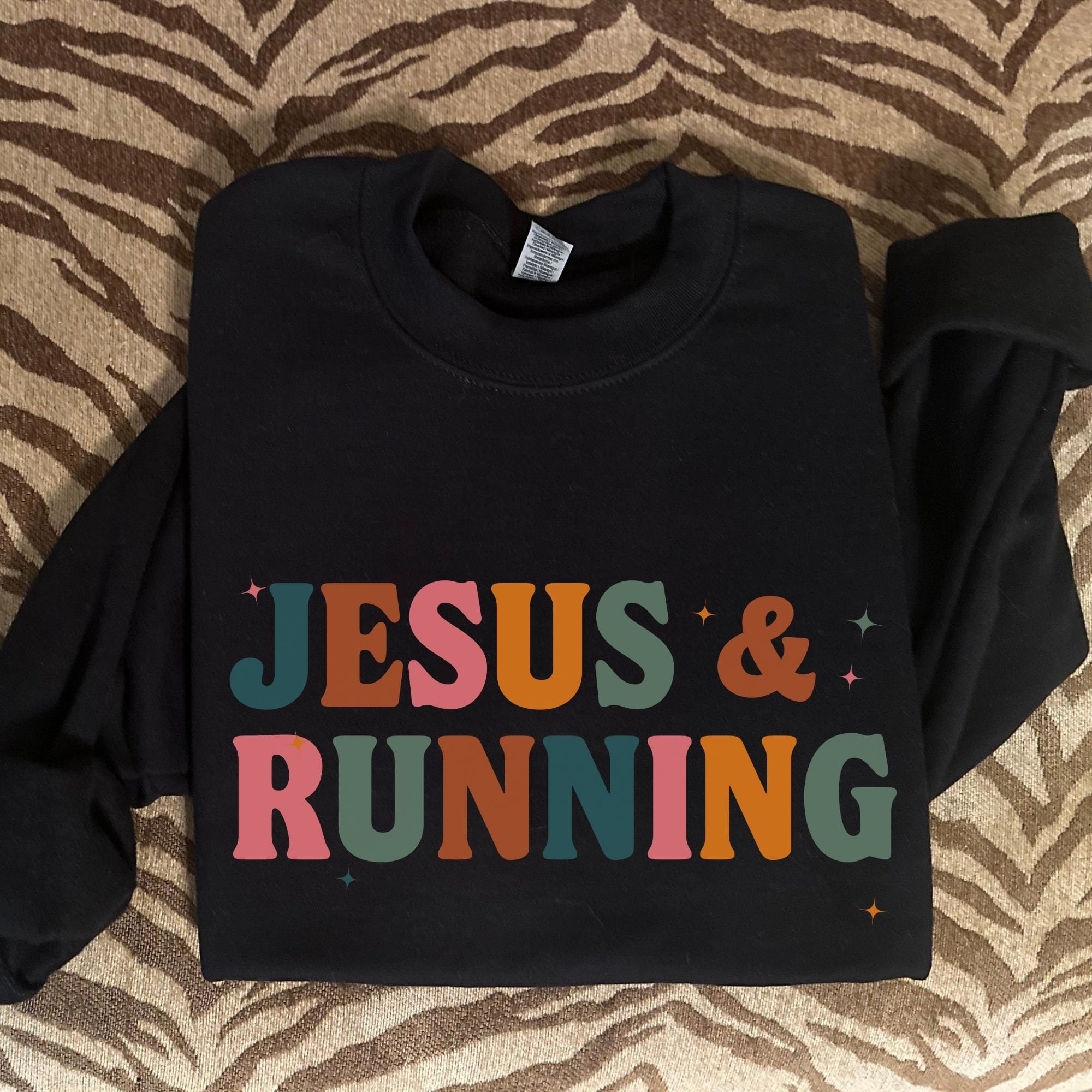 Jesus Running Marathoner Sweatshirt