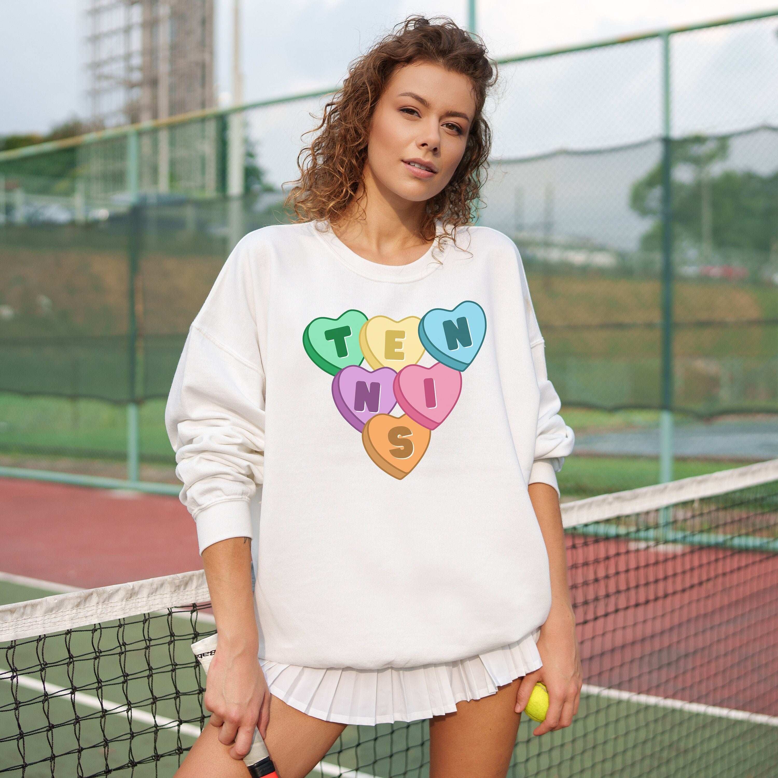 Tennis Candy Hearts Sweatshirt