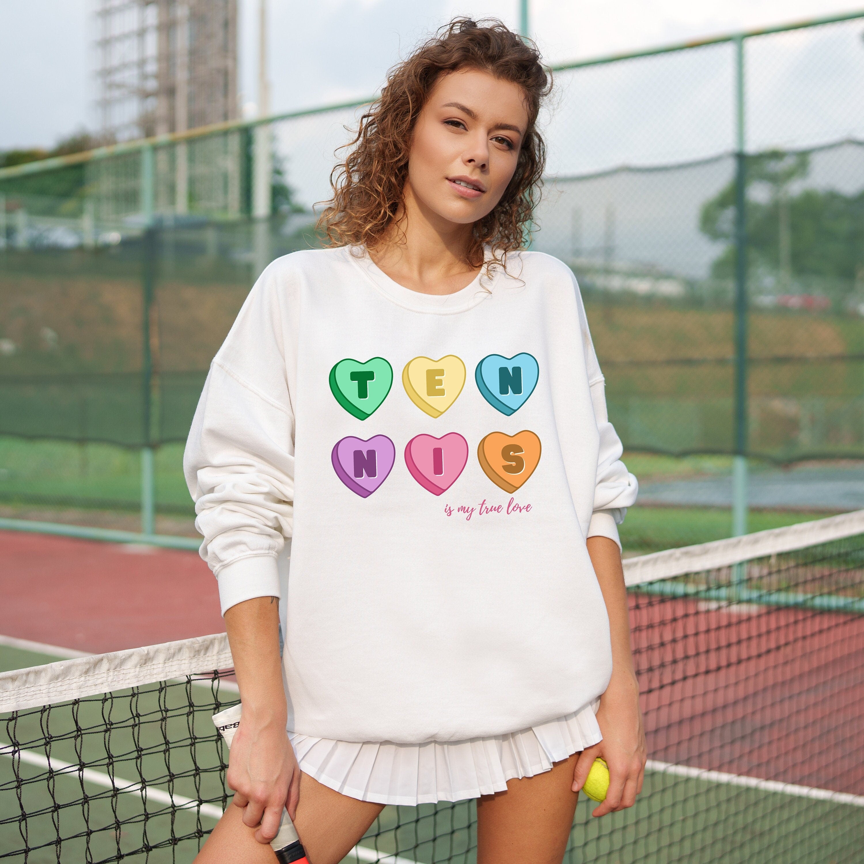 Tennis Candy Hearts Sweatshirt