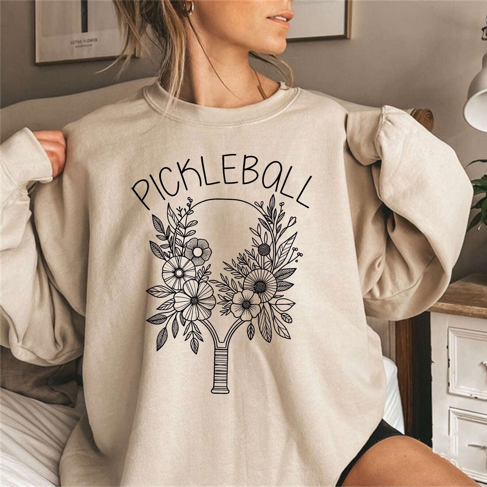 Floral Pickleball Sweatshirt
