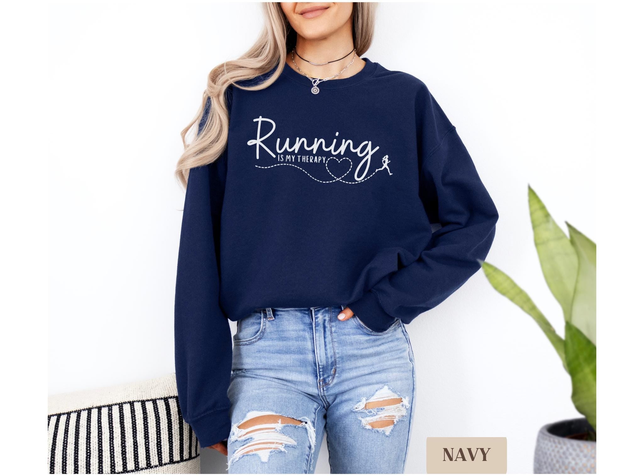 Running Is My Therapy Sweatshirt