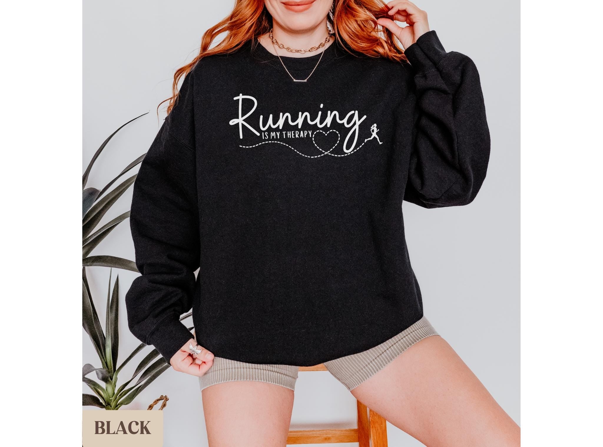 Running Is My Therapy Sweatshirt