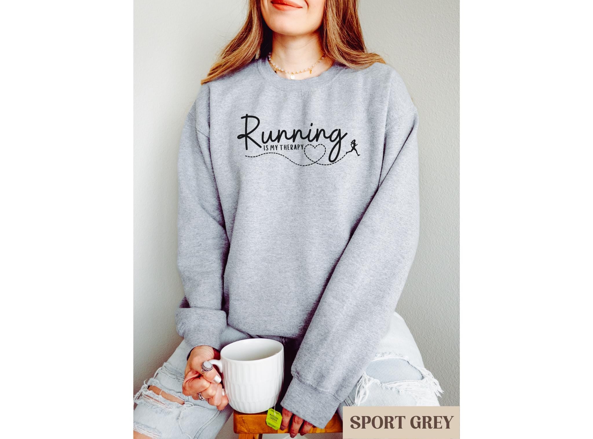 Running Is My Therapy Sweatshirt