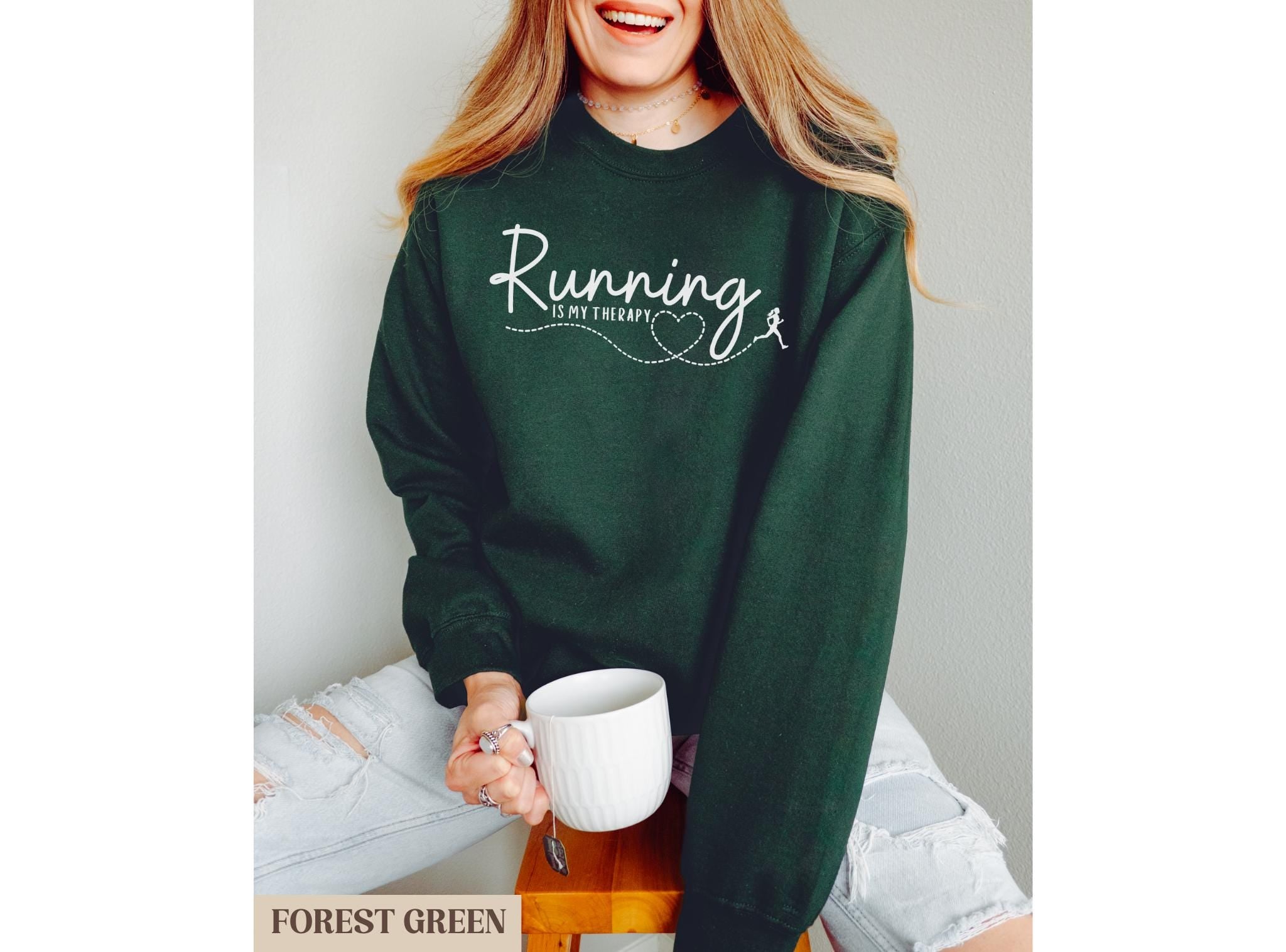 Running Is My Therapy Sweatshirt