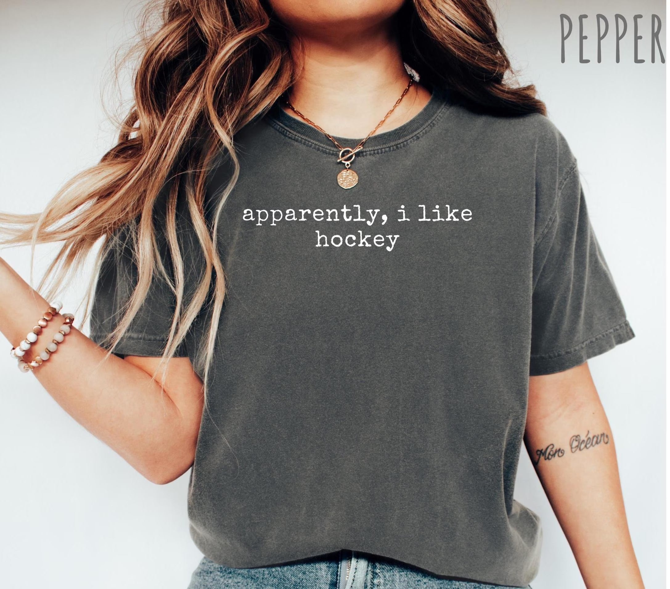 Comfort Colors® Apparently,I Like Hockey T-Shirt