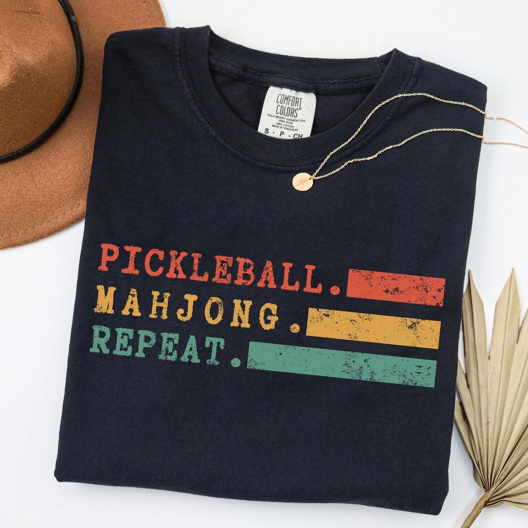 Comfort Colors Pickleball Mahjong Repeat Retro T-Shirt