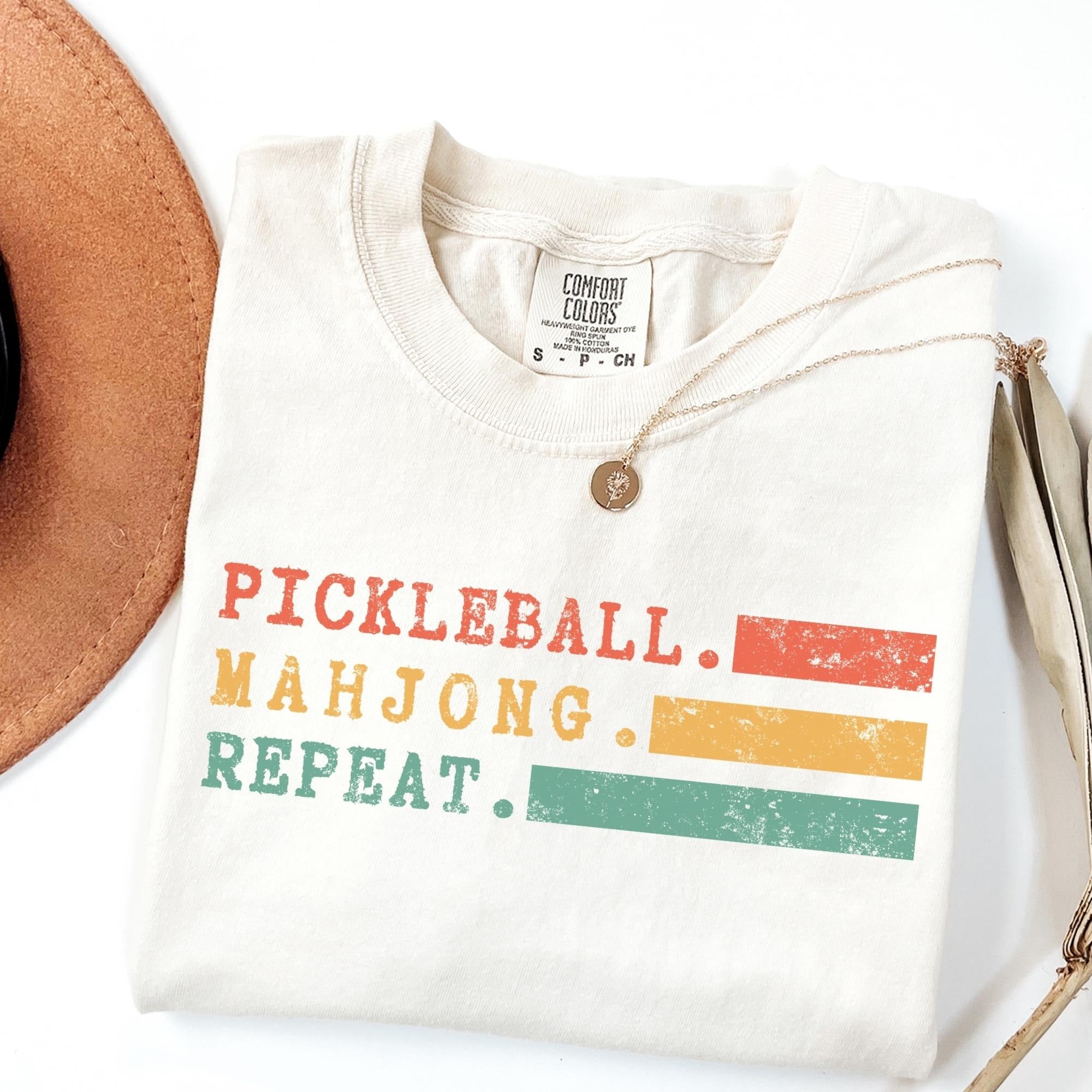 Comfort Colors Pickleball Mahjong Repeat Retro T-Shirt