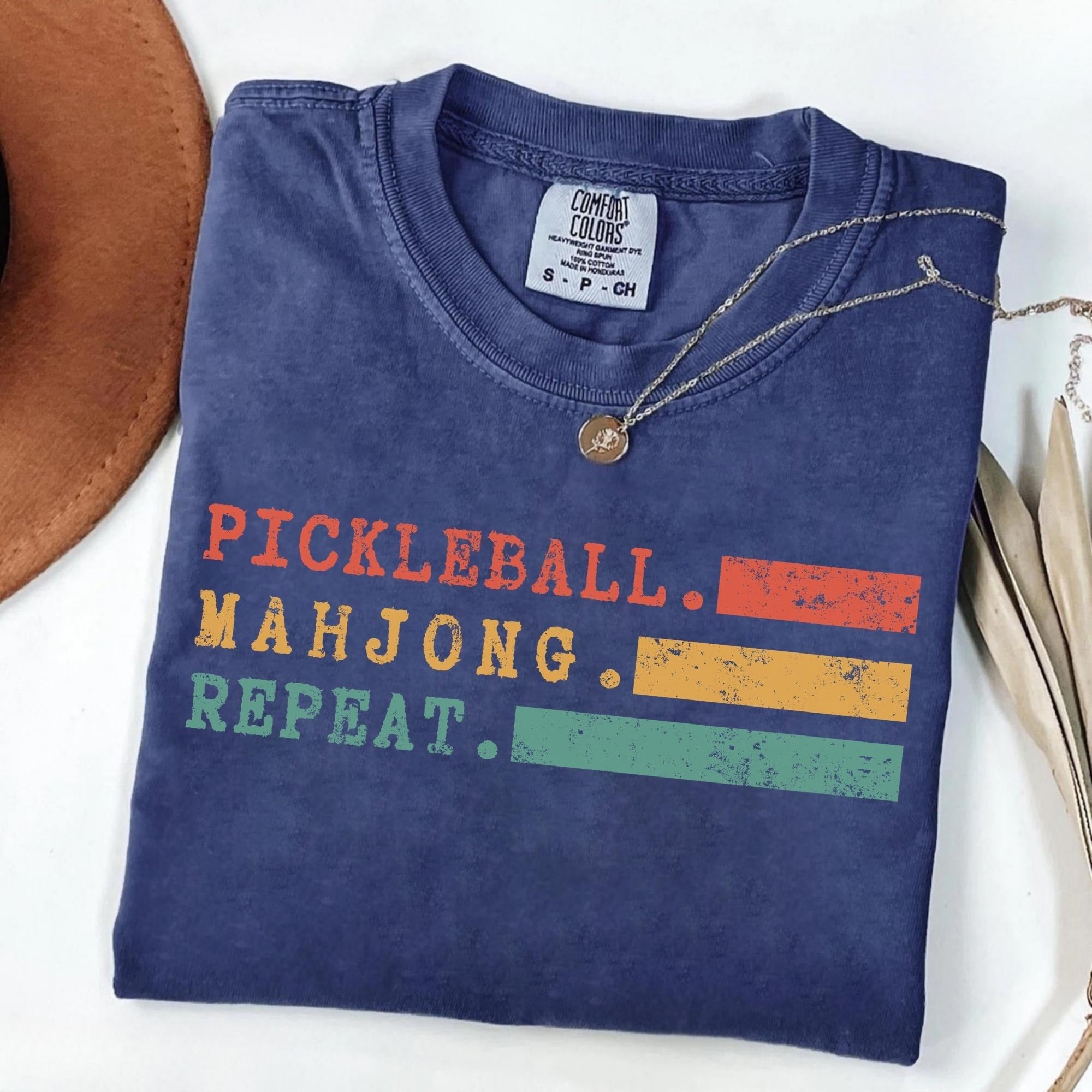 Comfort Colors Pickleball Mahjong Repeat Retro T-Shirt