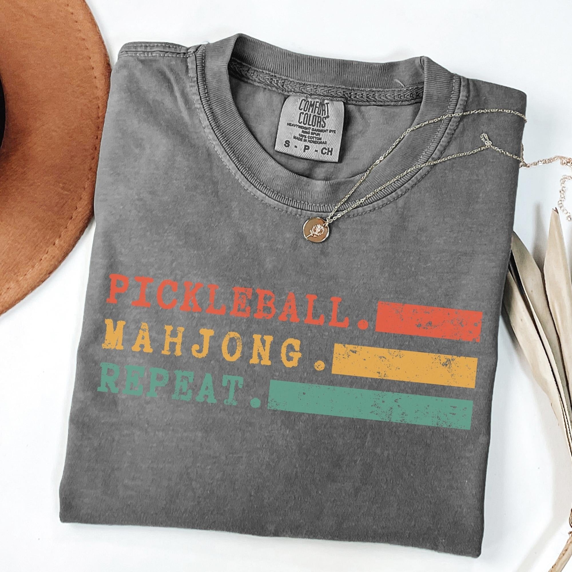 Comfort Colors Pickleball Mahjong Repeat Retro T-Shirt