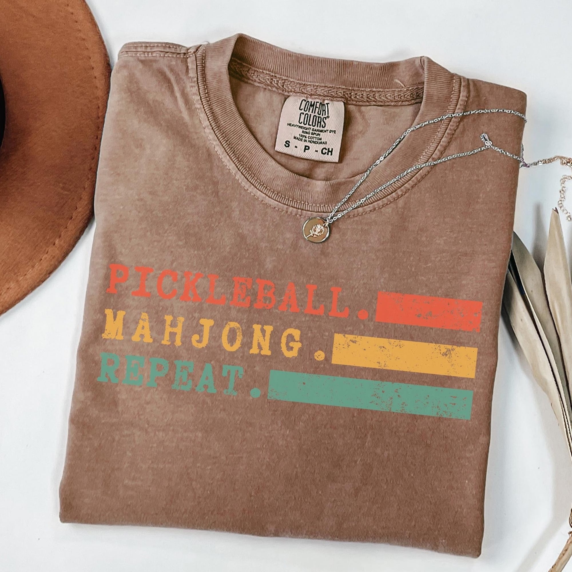 Comfort Colors Pickleball Mahjong Repeat Retro T-Shirt