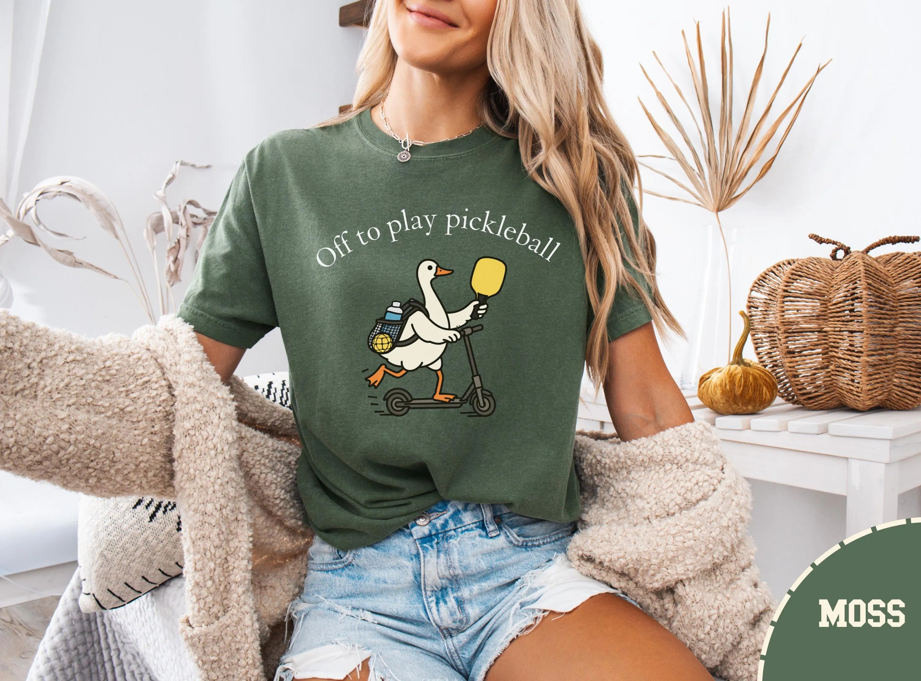 Comfort Colors Off To Play Pickleball Funny Goose Pickleball T-Shirt