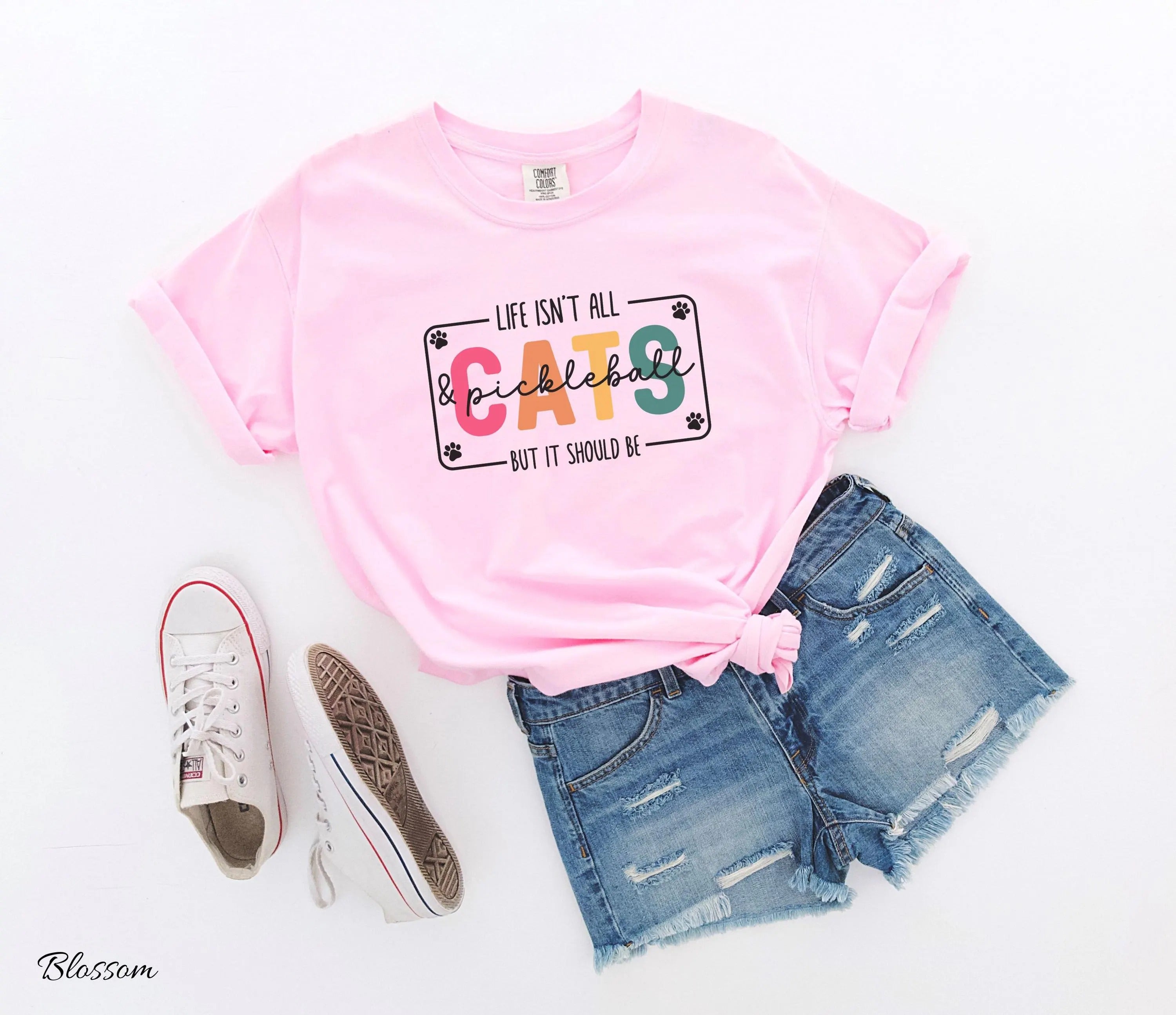 Comfort Colors Life Isn't All Cats&Pickleball,But it Should Be T-Shirt
