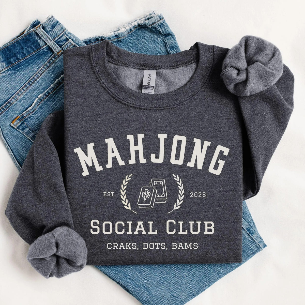 Mahjong Social Club Sweatshirt - Cozy, Classic, and Perfect for Game Night