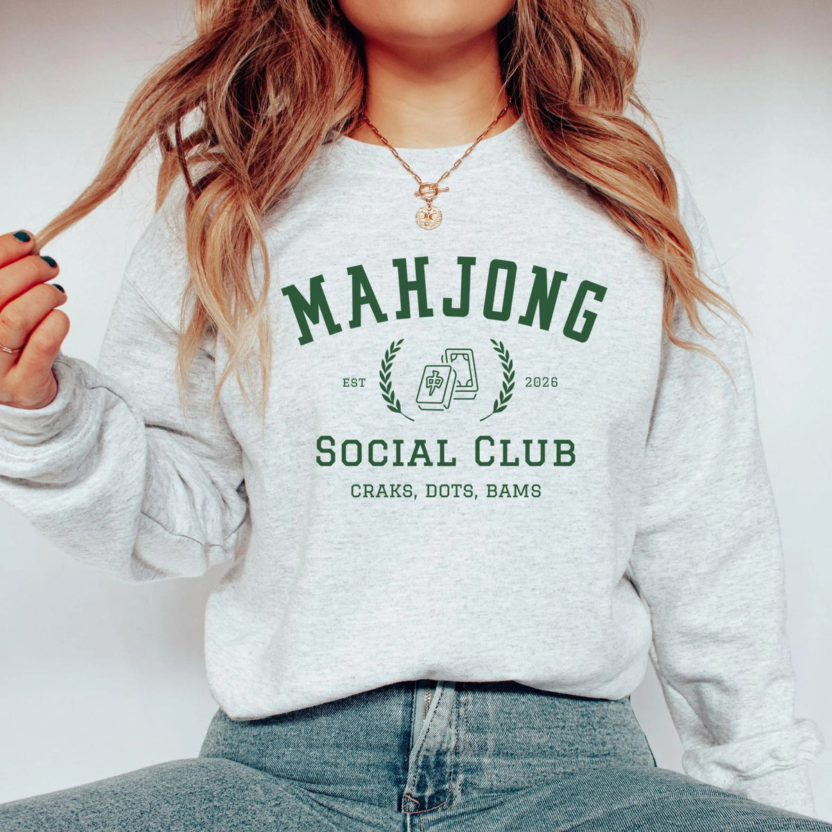 Mahjong Social Club Sweatshirt - Cozy, Classic, and Perfect for Game Night
