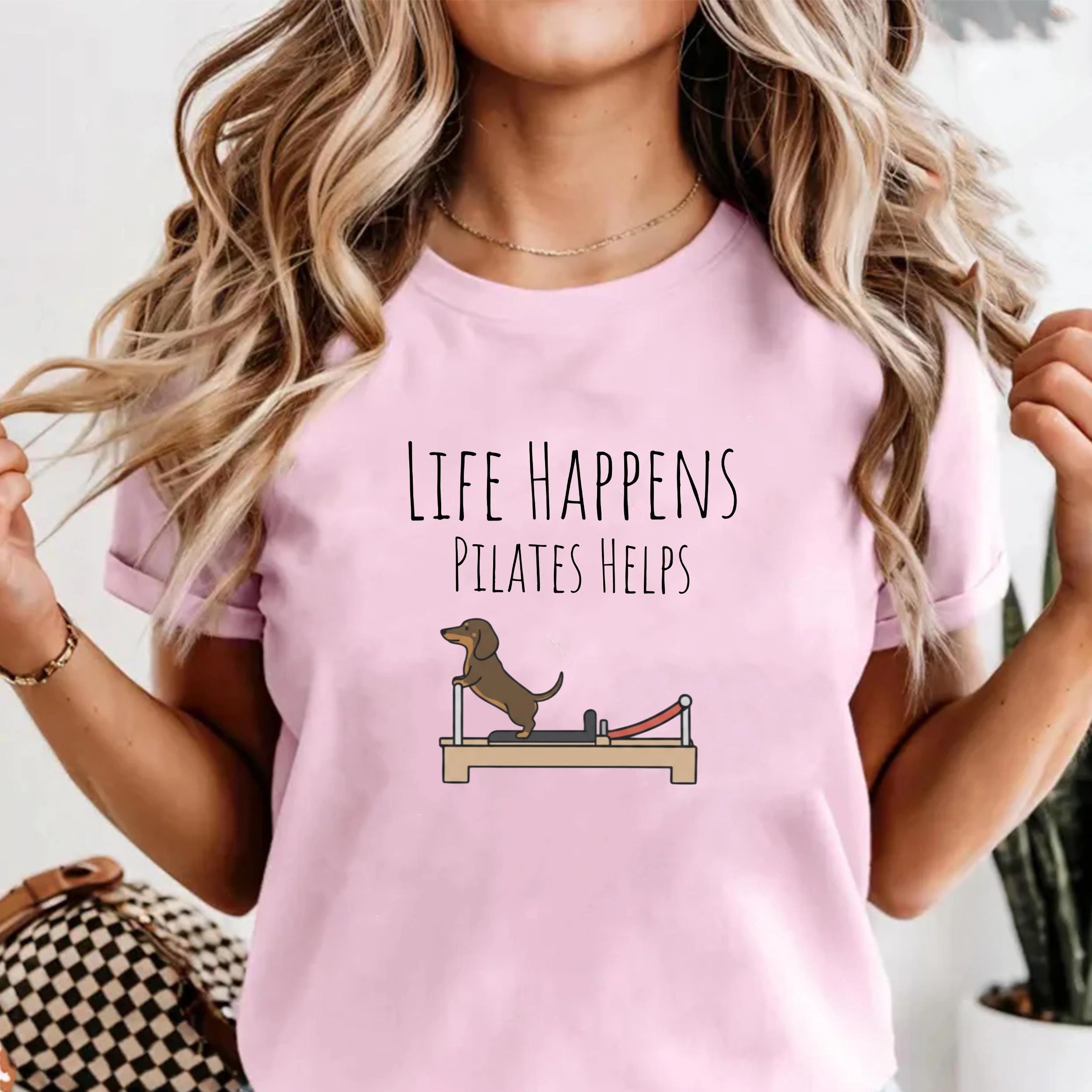 Comfort Colors Life Happens Pilates Helps T-shirt