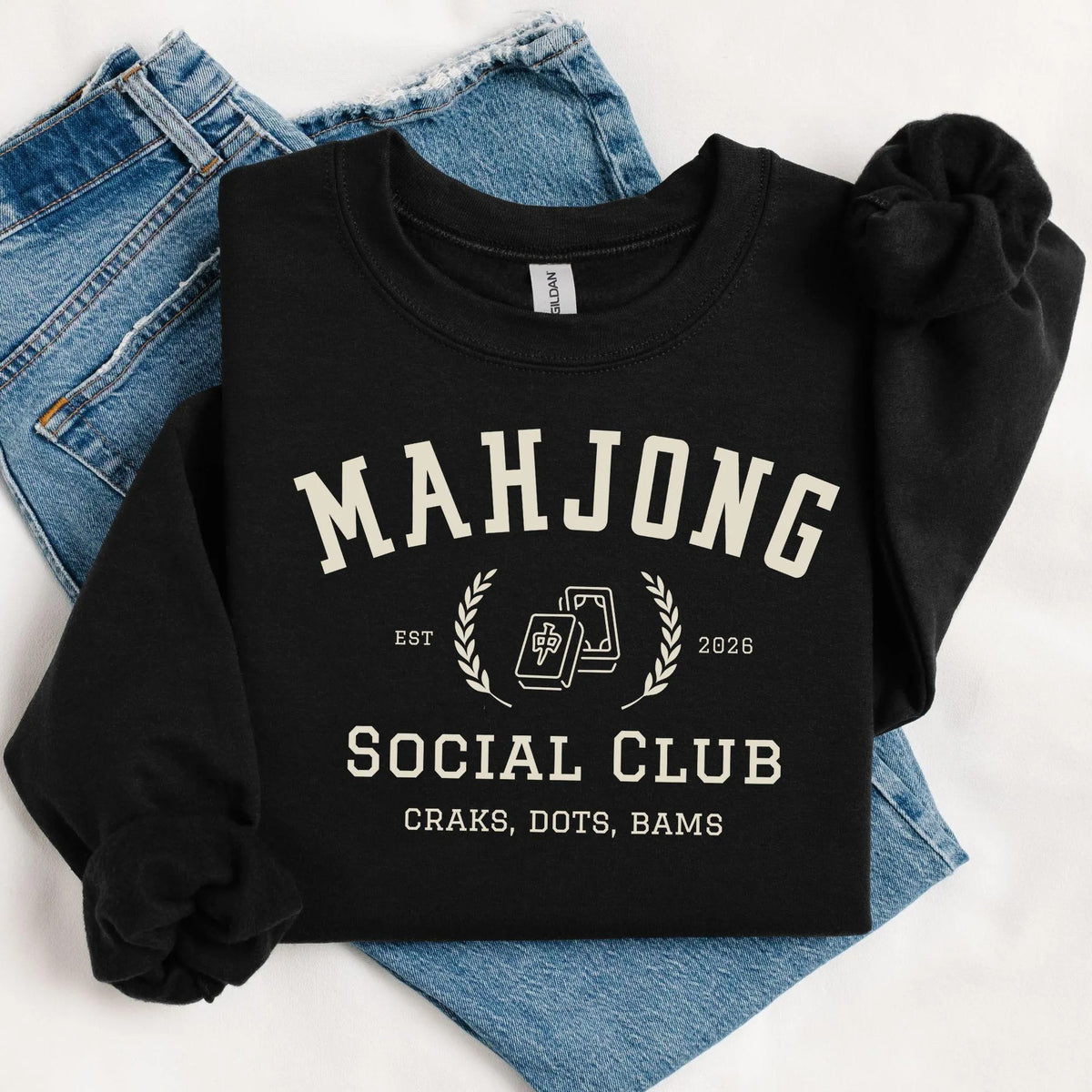 Mahjong Social Club Sweatshirt - Cozy, Classic, and Perfect for Game Night
