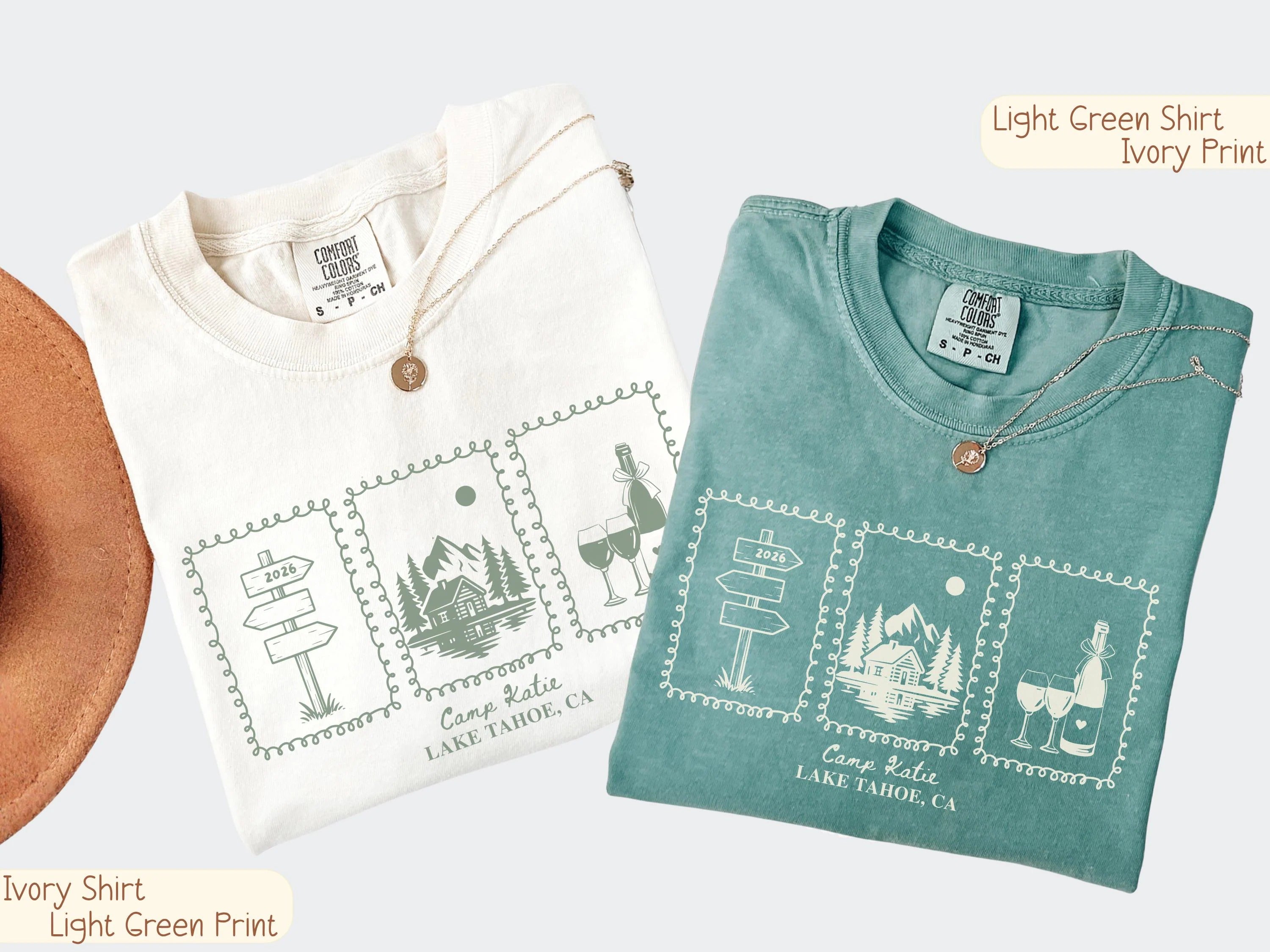 Custom Camp Bachelorette, Lake Bach Trip,Mountain Bride Camping,Comfort Colors Hiking Bach Crew T-shirt