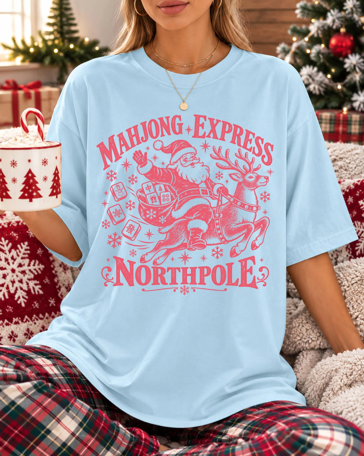 Comfort Colors Mahjong Express Christmas T-Shirt