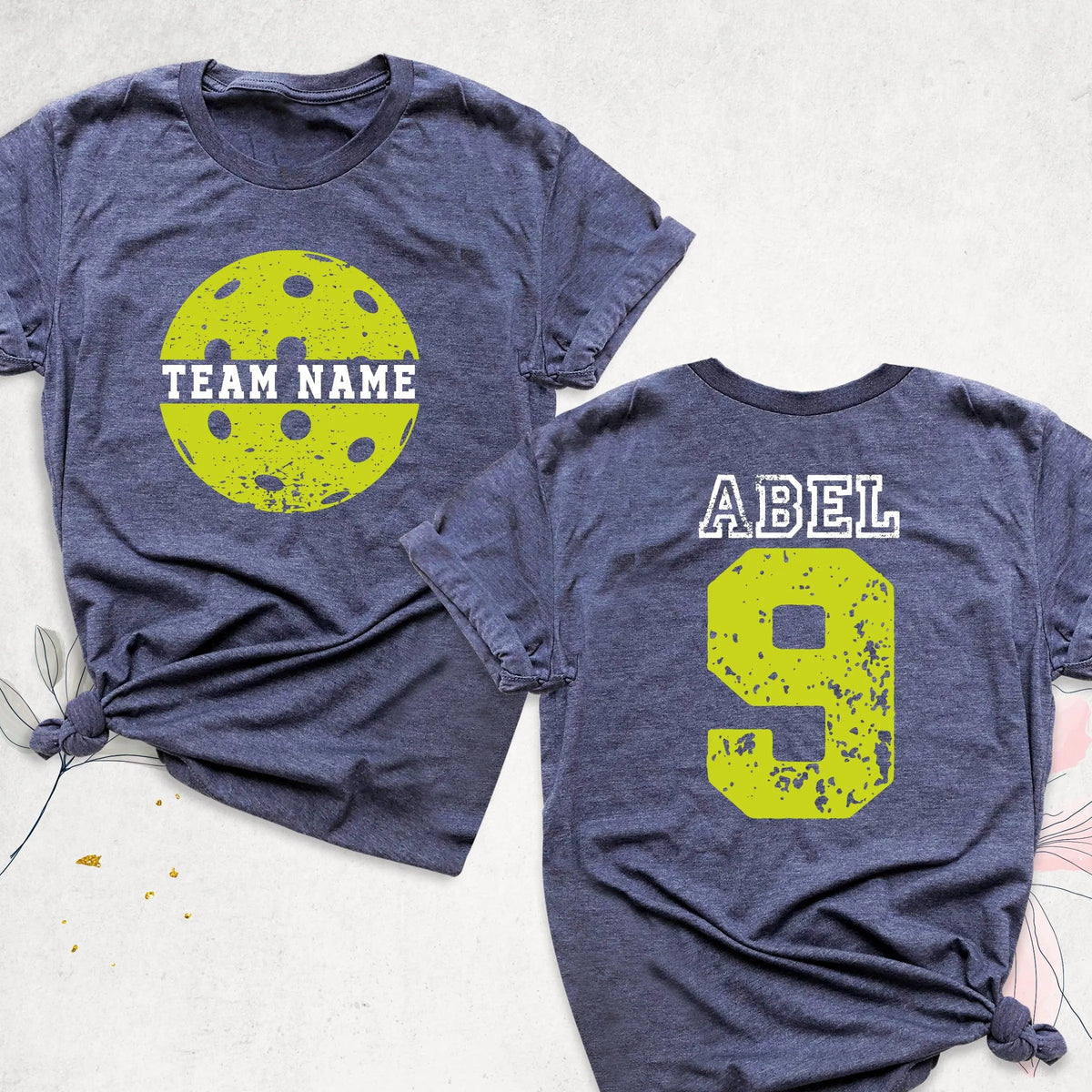 Pickleball Game Day T-shirt,Personalized Name and Number Pickleball Team