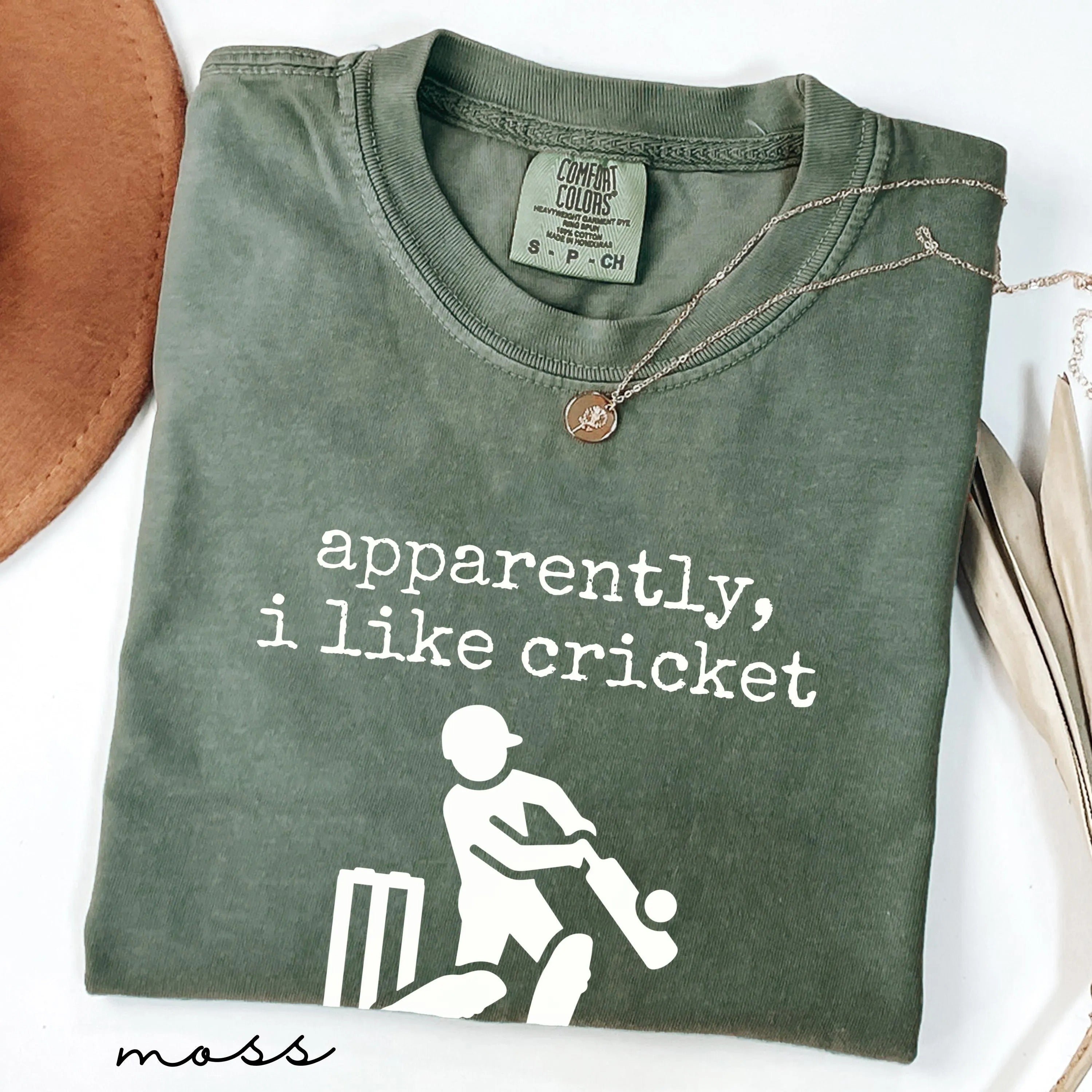 Comfort Colors Apparently I Like Cricket Shirt Funny Cricket Tee Sports Fan Gift Game Day T-Shirt