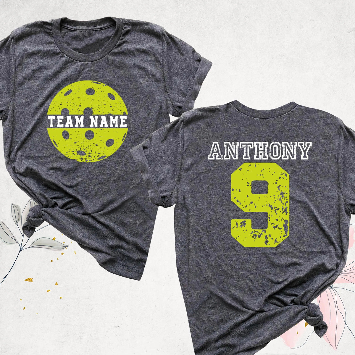 Pickleball Game Day T-shirt,Personalized Name and Number Pickleball Team