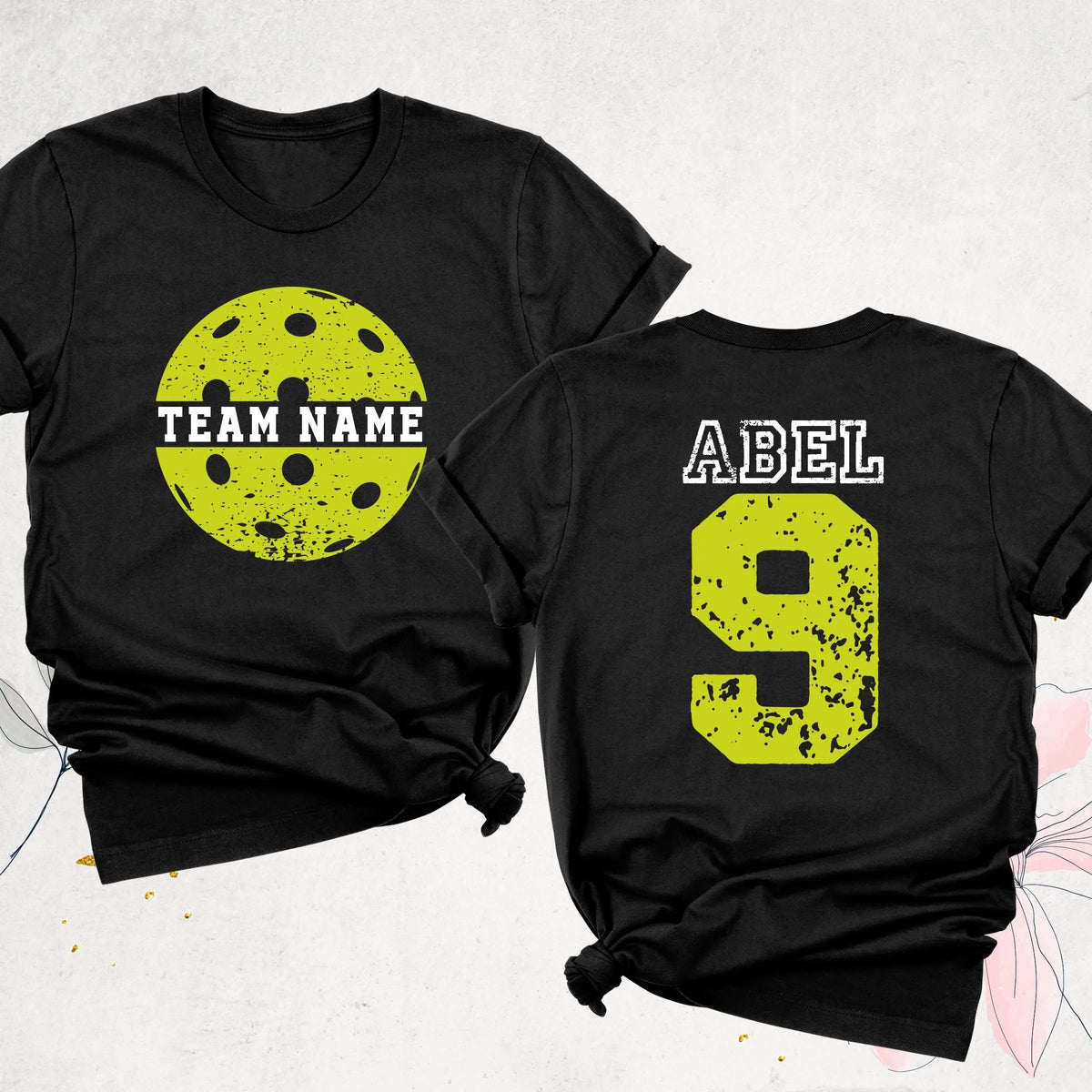 Pickleball Game Day T-shirt,Personalized Name and Number Pickleball Team